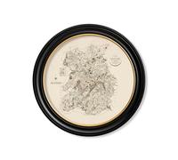 Exceptional Art c.1806 County Maps of England - Round - 70 x 70cm - Black - Shropshire
