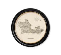 Exceptional Art c.1806 County Maps of England - Round - 96 x 96cm - Black - Berkshire