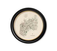 Exceptional Art c.1806 County Maps of England - Round - 96 x 96cm - Black - Hampshire