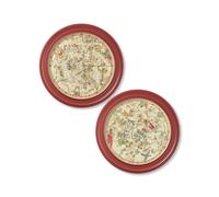 Exceptional Art c.1820 Map of Constellations - Round Frame Red - 120 x 120cm - Red - Set of 2