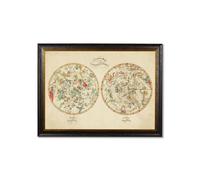 Exceptional Art c.1820 Map of the Constellations - 50 x 70cm - No Mount - Black