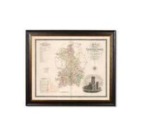 Exceptional Art c.1830 County Maps of England - 70 x 84cm - Black - Cambridgeshire