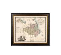 Exceptional Art c.1830 County Maps of England - 70 x 84cm - Black - Durham