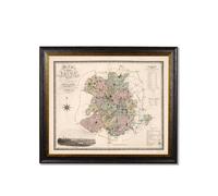 Exceptional Art c.1830 County Maps of England - 70 x 84cm - Black - Shropshire