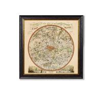 Exceptional Art c.1839 Pigot & Co. New Map of the Environs London - 95 x 95cm - Oxford