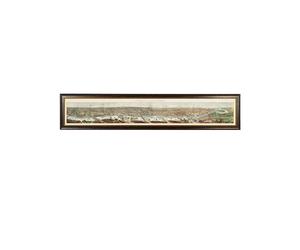 Exceptional Art c.1845 Panoramic View of London and the River Thames - 290 x 60cm - Oxford Frame