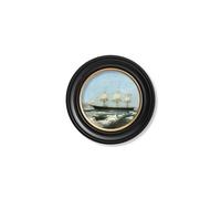Exceptional Art c.1854 Red Jacket Clipper - Round Frame - 44 x 44cm - Oxford Round