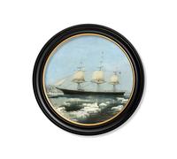 Exceptional Art c.1854 Red Jacket Clipper - Round Frame - 96 x 96cm - Oxford Round