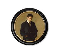 Exceptional Art c.1900 The Thinker - Thomas Eakins - Round Frame - 70 x 70cm - Oxford Round