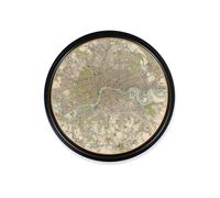 Exceptional Art c.1905 Map of London - Round Frame - 120 x 120cm - Oxford Round