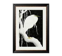 Exceptional Art c.1910 Egrets - Ohara Koson - 38 x 50cm - Black - Egret in Snow