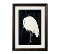 Exceptional Art c.1910 Egrets - Ohara Koson - 50 x 70cm - Black - Egret in Rain