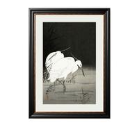 Exceptional Art c.1910 Two Egrets in Reeds - Ohara Koson - 50 x 70cm - York Slim - Two Egrets in Reed