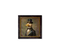 Exceptional Art Captain Quackmore - Gentleman Duck Oxford Square Frame - 44 x 44cm