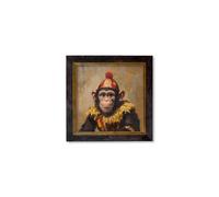 Exceptional Art Chimpy the Daring - Circus Chimpanzee Oxford Square Frame - 44 x 44cm
