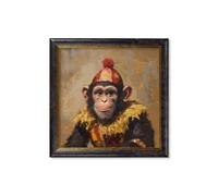 Exceptional Art Chimpy the Daring - Circus Chimpanzee Oxford Square Frame - 70 x 70cm