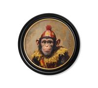 Exceptional Art Chimpy the Daring - Oxford round frame - 70 x 70cm