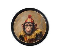 Exceptional Art Chimpy the Daring - Oxford round frame - 96 x 96cm