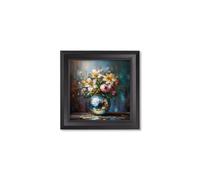 Exceptional Art Disco Bloom Lilies & Roses - Black Hurstwood square frame - Disco Bloom Lilies & Roses - 44 x 44 cm