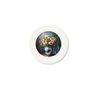 Exceptional Art Disco Bloom Lilies & Roses - Oxford Strong White round frame - Disco Bloom Lilies & Roses - 44 x 44 cm