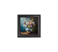 Exceptional Art Disco Bloom Wildflowers - Black Hurstwood square frame - Disco Wildflowers - 44 x 44 cm