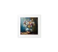 Exceptional Art Disco Bloom Wildflowers - Strong White Hurstwood square frame - Disco Wildflowers - 44 x 44 cm