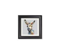 Exceptional Art Donkey Jack & Jennet Cosy Sketch - Black Hurstwood square frame - Donkey Jack - 44 x 44 cm - Black Hurstwood Square