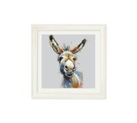 Exceptional Art Donkey Jack & Jennet Cosy Sketch - Cream Hurstwood square frame - Donkey Jack - 96 x 96cm - Cream Hurstwood Square