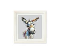 Exceptional Art Donkey Jack & Jennet Cosy Sketch - Cream Hurstwood square frame - Donkey Jennet - 96 x 96cm - Cream Hurstwood Square