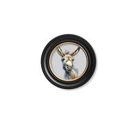 Exceptional Art Donkey Jack & Jennet Cosy Sketch - Oxford round frame - Donkey Jack - 44 x 44 cm