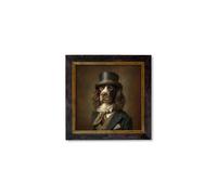Exceptional Art Duke Springly - Gentleman Springer Spaniel Oxford Square Frame - 44 x 44cm