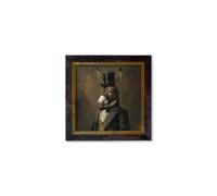 Exceptional Art Earl of Assbury - Gentleman Donkey Oxford Square Frame - 44 x 44cm