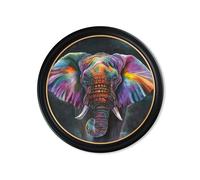 Exceptional Art Elephant Print 'Wisdom' by Amy Ansell - Oxford Round Frame - 96 x 96cm - Oxford Round