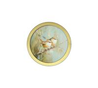 Exceptional Art Garden Birds - 30cm Gold Round Box Frame - 30 x 30cm - Gold Round Box Frame - Wrens