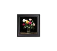 Exceptional Art Garden Roses After Dark - Black Hurstwood square frame - Roses After Dark - 44 x 44 cm