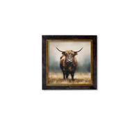 Exceptional Art Highland Cow - Oxford square frame - 44 x 44cm