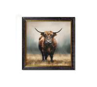 Exceptional Art Highland Cow - Oxford square frame - 70 x 70cm