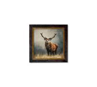Exceptional Art Highland Stag - Oxford square frame - 44 x 44cm