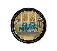 Exceptional Art Imperial Censor and His Wife - Round - 96 x 96cm - Oxford Round