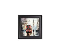 Exceptional Art London Bus - Black Hurstwood square frame - 44 x 44cm