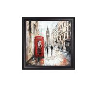 Exceptional Art London Telephone Box - Black Hurstwood square frame - 70 x 70cm