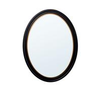 Exceptional Art Oval Mirror - Black and Gold - 375 x 500 mm - Oxford