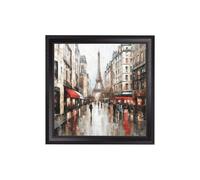 Exceptional Art Paris Eiffel Tower - Black Hurstwood square frame - 70 x 70cm
