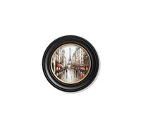Exceptional Art Paris Eiffel Tower - Oxford round frame - 44 x 44cm