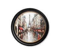 Exceptional Art Paris Eiffel Tower - Oxford round frame - 70 x 70cm