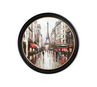 Exceptional Art Paris Eiffel Tower - Oxford round frame - 96 x 96cm