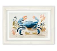 Exceptional Art Pastel Shoreline Lobster & Crab - Cream Hurstwood Frame - 38 x 50cm (A3) - Shoreline Crab