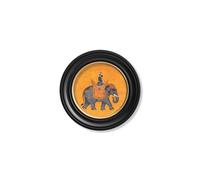 Exceptional Art Royal Saffron Mughals - Oxford round frame - Right Facing Mughals - 44 x 44 cm - Oxford Round