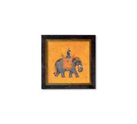 Exceptional Art Royal Saffron Mughals - Oxford square frame - Right Facing Mughals - 44 x 44 cm - Oxford Slim Square