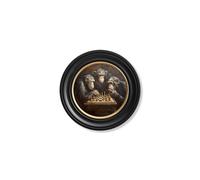 Exceptional Art The Chess-Playing Chimps - Oxford Round Frame - 44 x 44cm